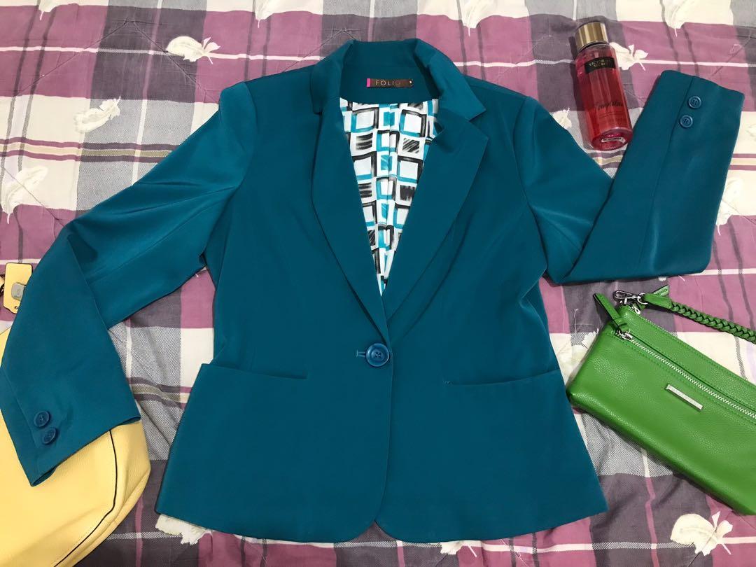 Blue green sales blazer