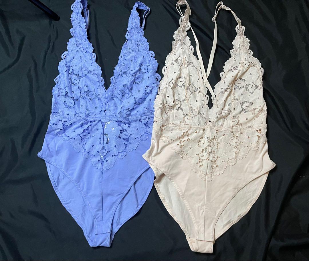 Forever 21 one-piece lace lingerie sexy deep V sling beautiful back sexy  lingerie, Women's Fashion, New Undergarments & Loungewear on Carousell