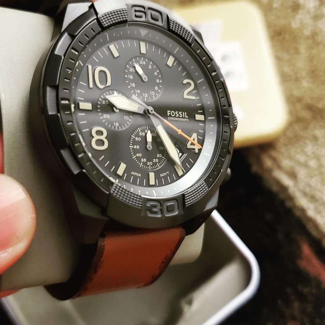 Bronson chronograph luggage leather discount watch