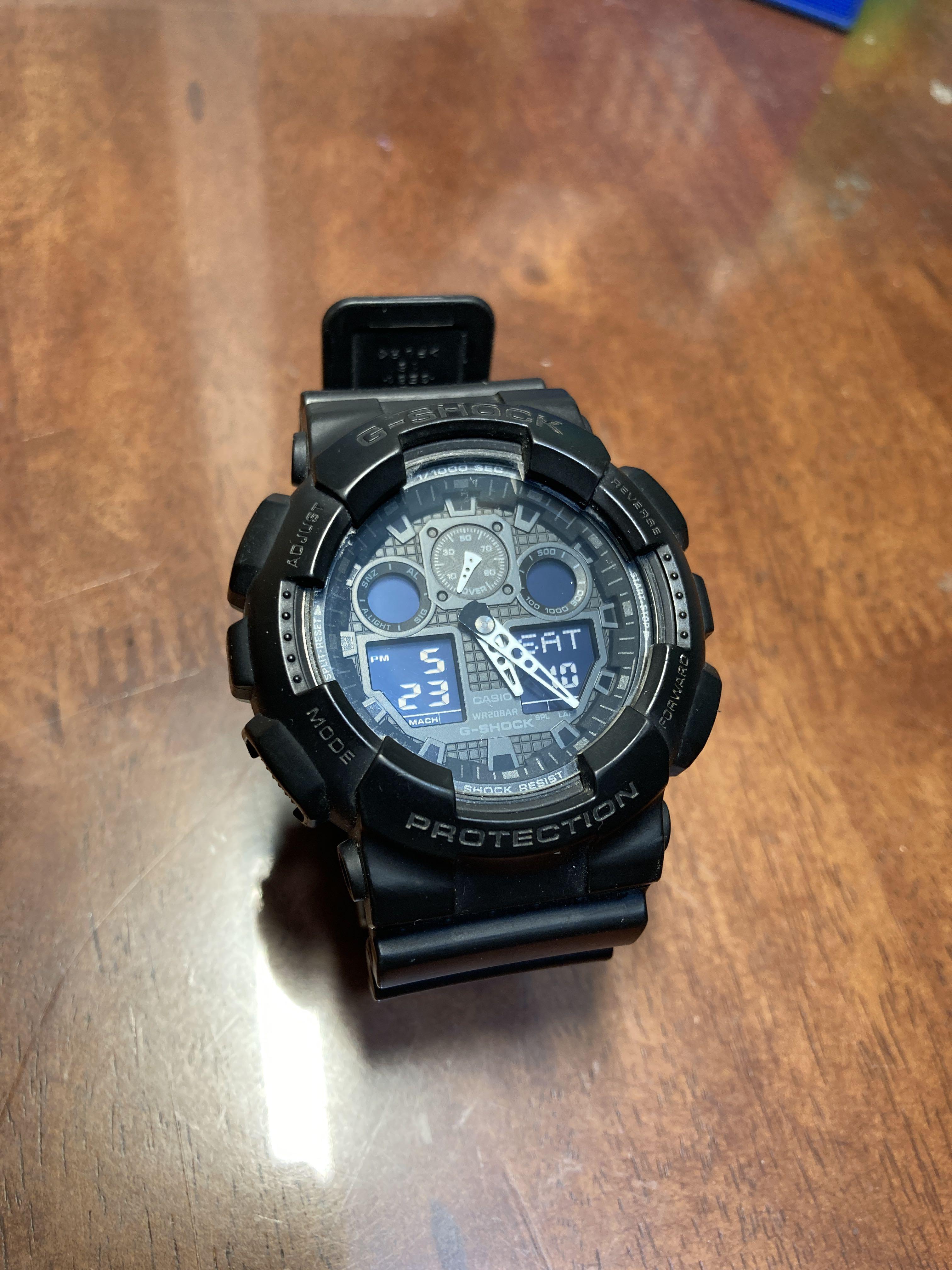 G Shock GA100 1A1 Dark Knight