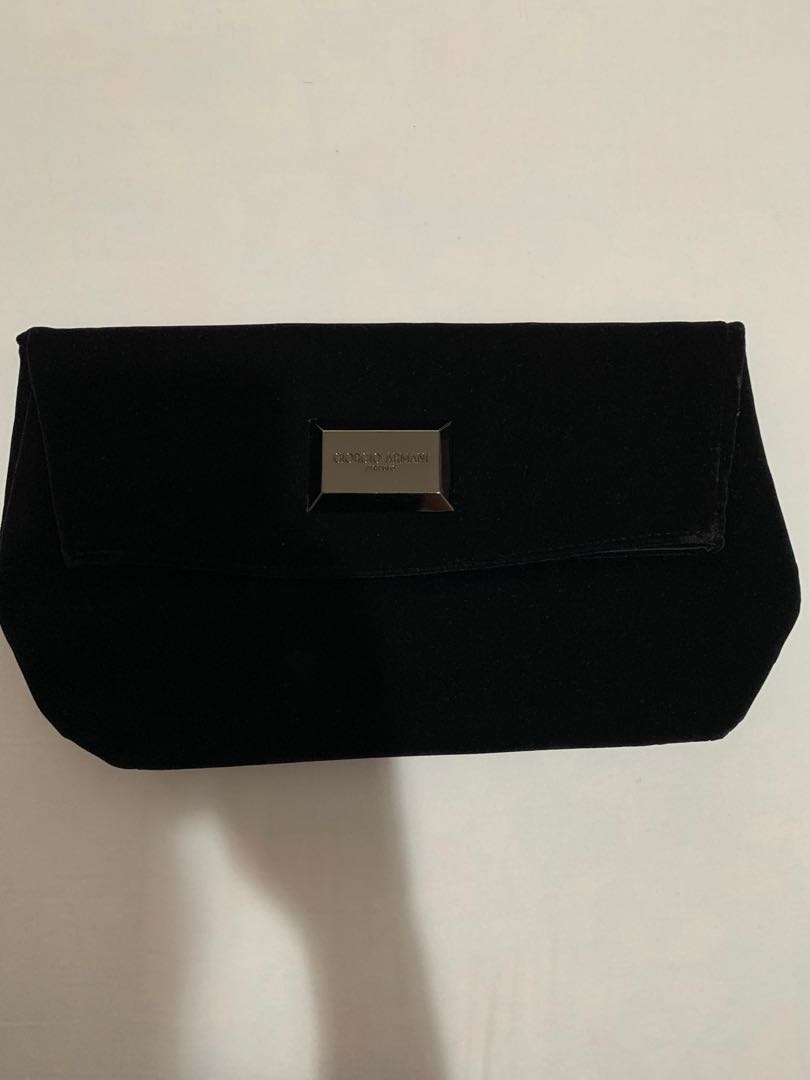 Giorgio armani top velvet clutch bag