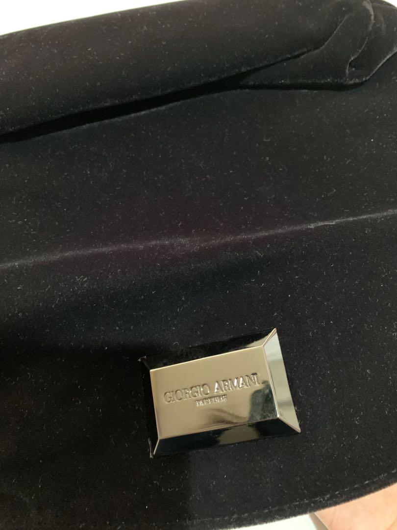 Giorgio armani velvet clutch new arrivals bag