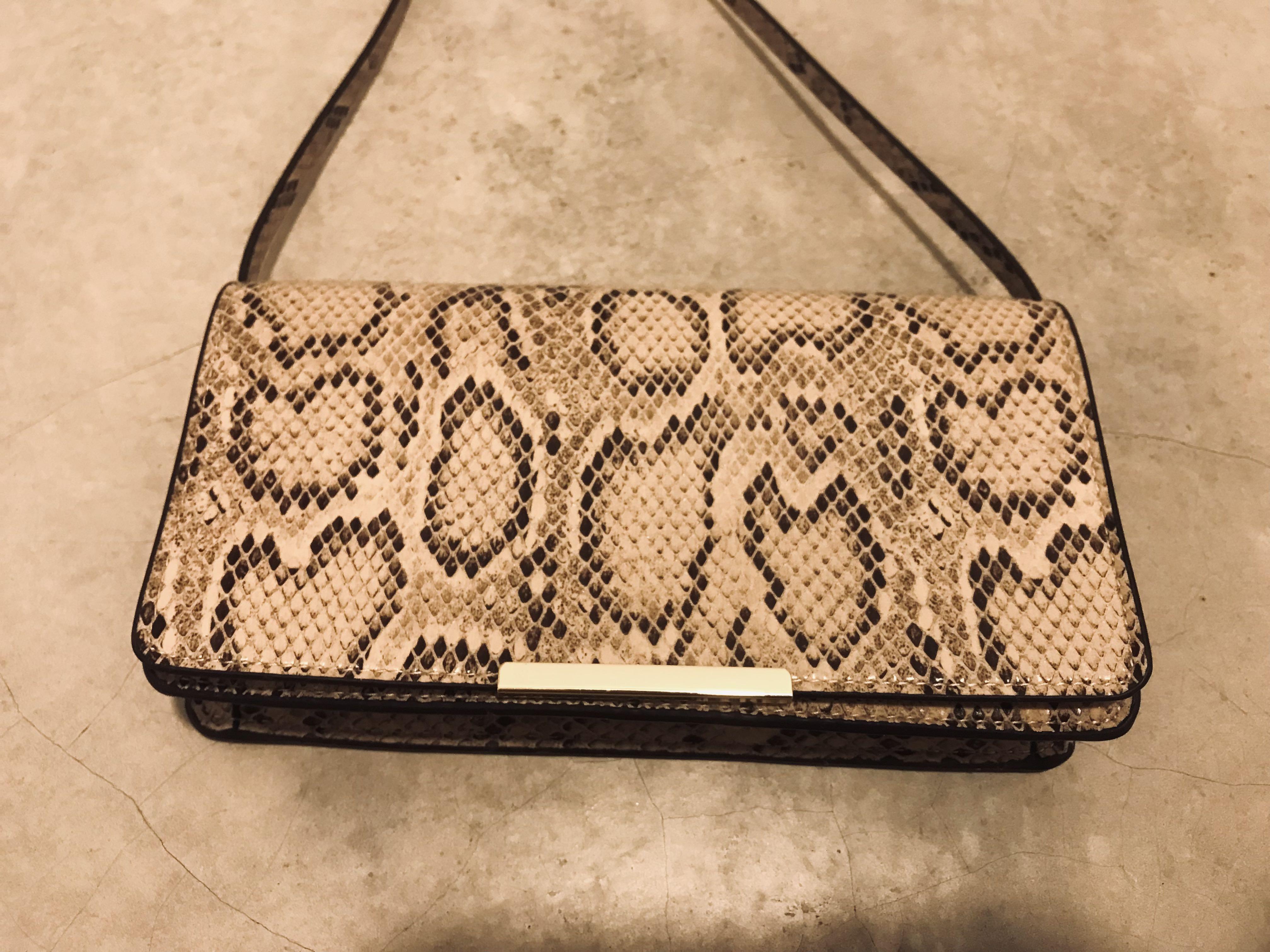 H M snake skin sling bag