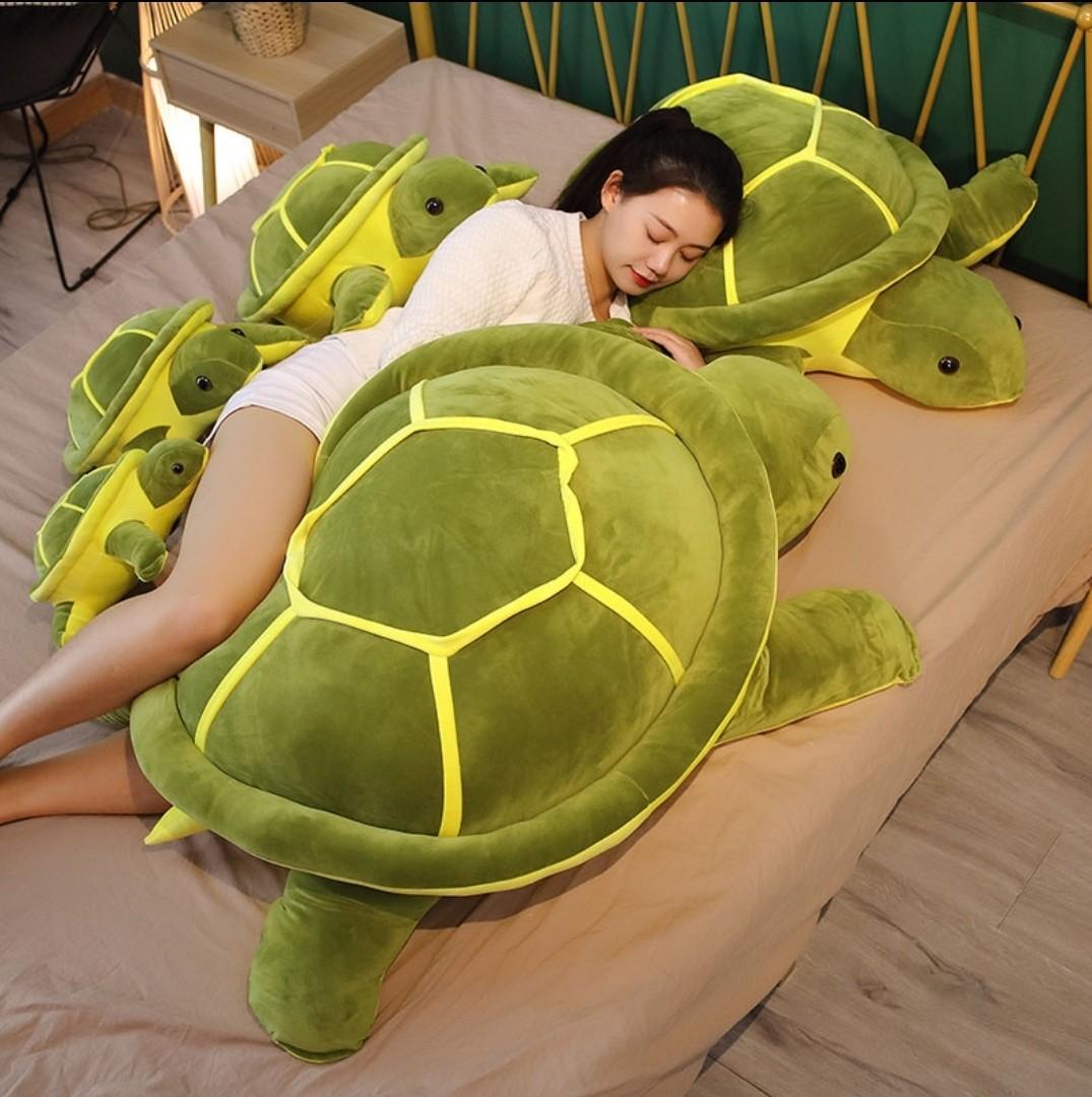 Giant plush turtle top