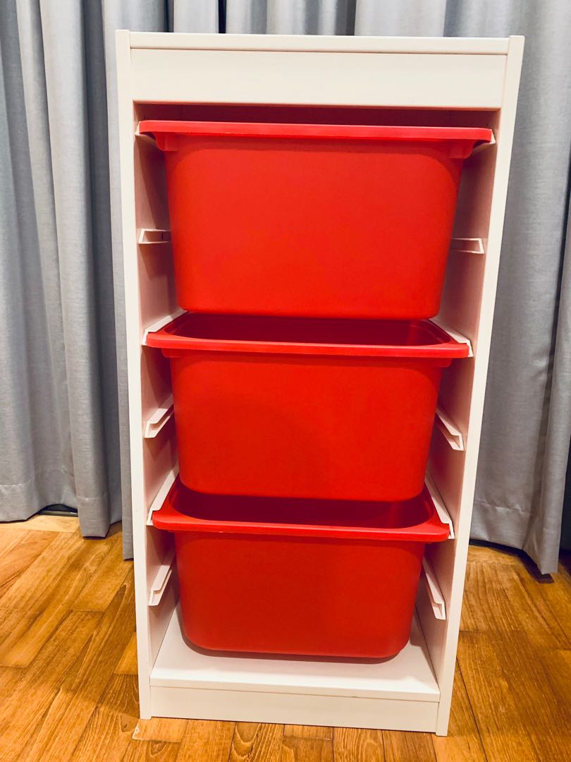 IKEA Trofast Storage Frame with Boxes, Furniture & Home Living, Furniture, Shelves,