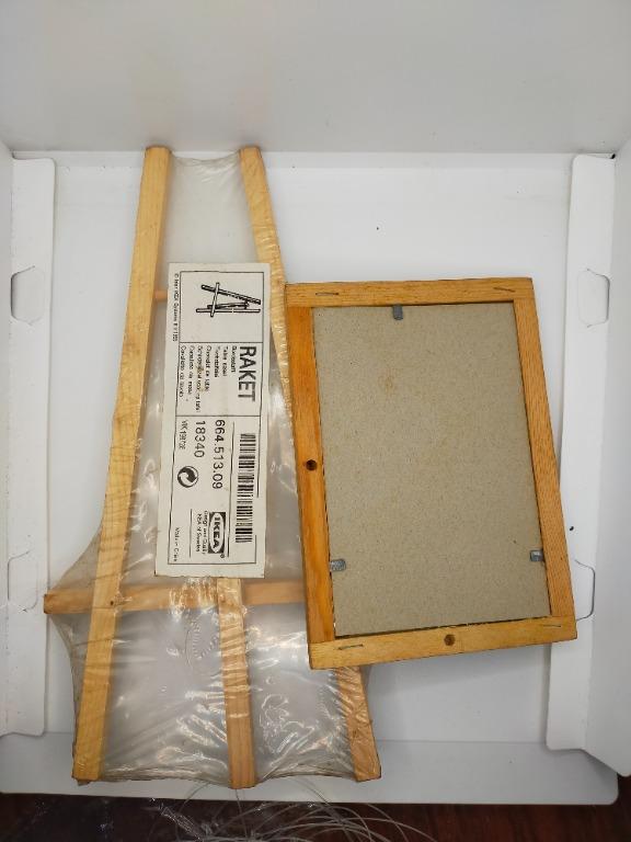 Ikea Wooden Pic frame with Easel stand Raket, Furniture & Home Living