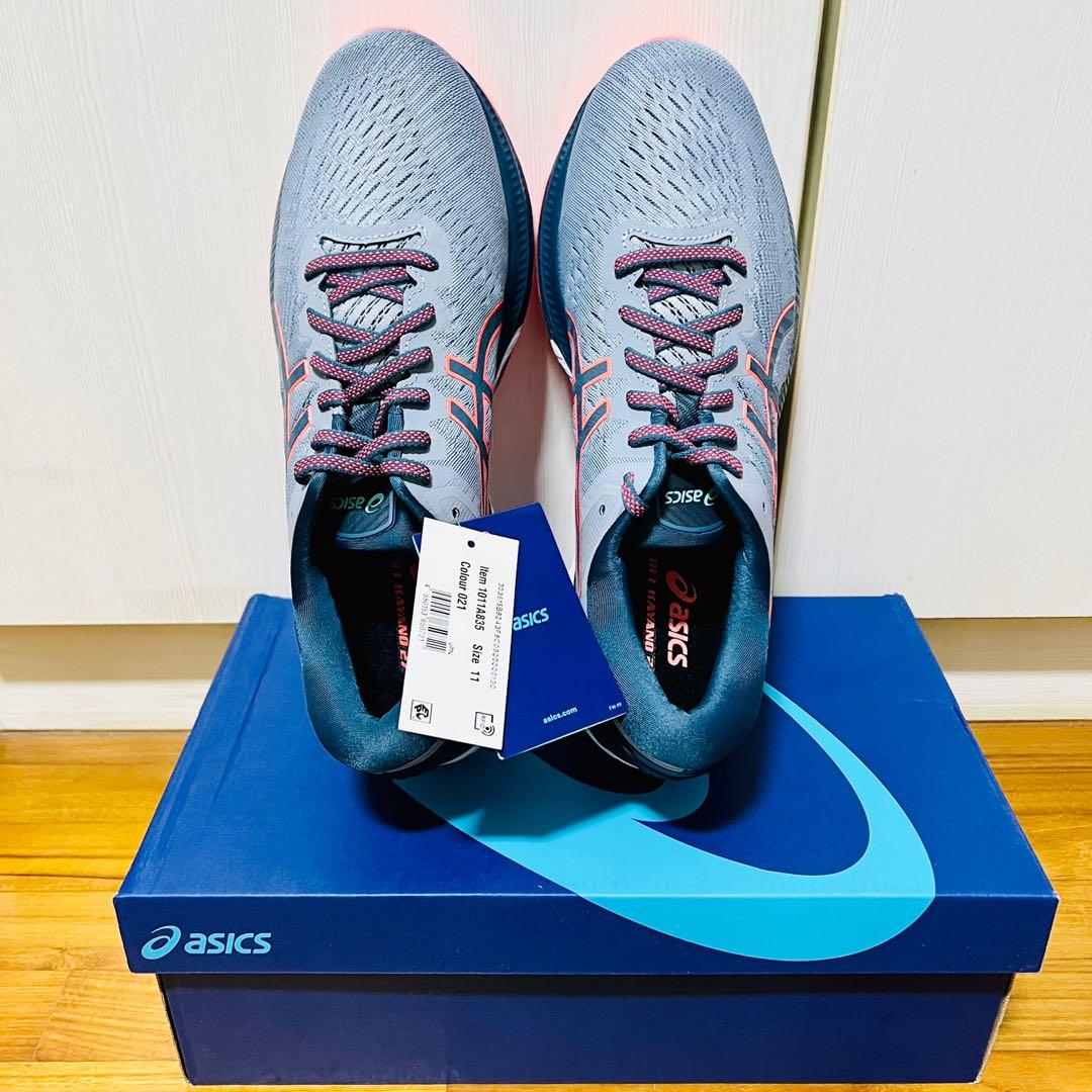 Brand New Asics Gel Kayano 27 2E Running Jogging Shoes Sheet Rock Magnetic Blue Color