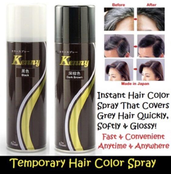 Kenny temporary hair Color spray To cover white hair roots, Beauty