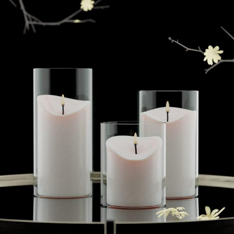 KETELAMP Hurricane Candle Holder Glass, Open Ended Glass, Bottomless