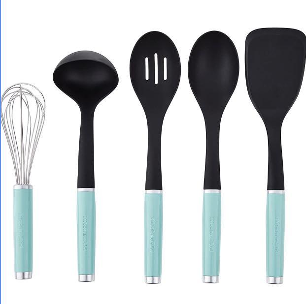 KitchenAid Tool and Gadget Cooking Spatula Set with Crock, TV & Home