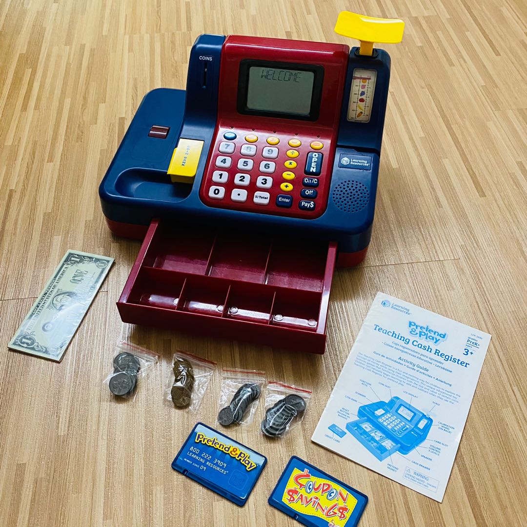 Learning resources pretend & play teaching cash register hotsell