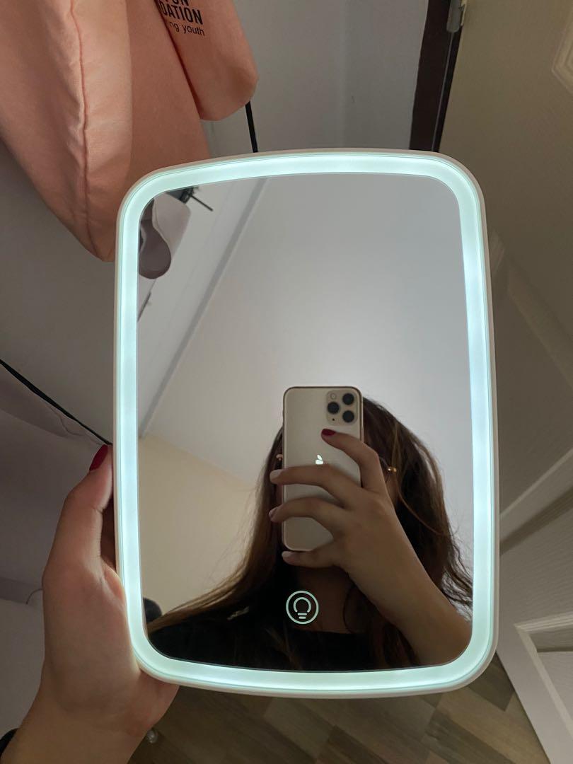LED Desk Mirror 3 colours, Furniture & Home Living, Home Decor, Mirrors on Carousell