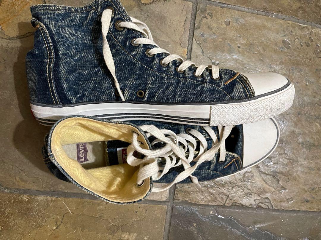 Levi s High Cut Denim Shoes Blue