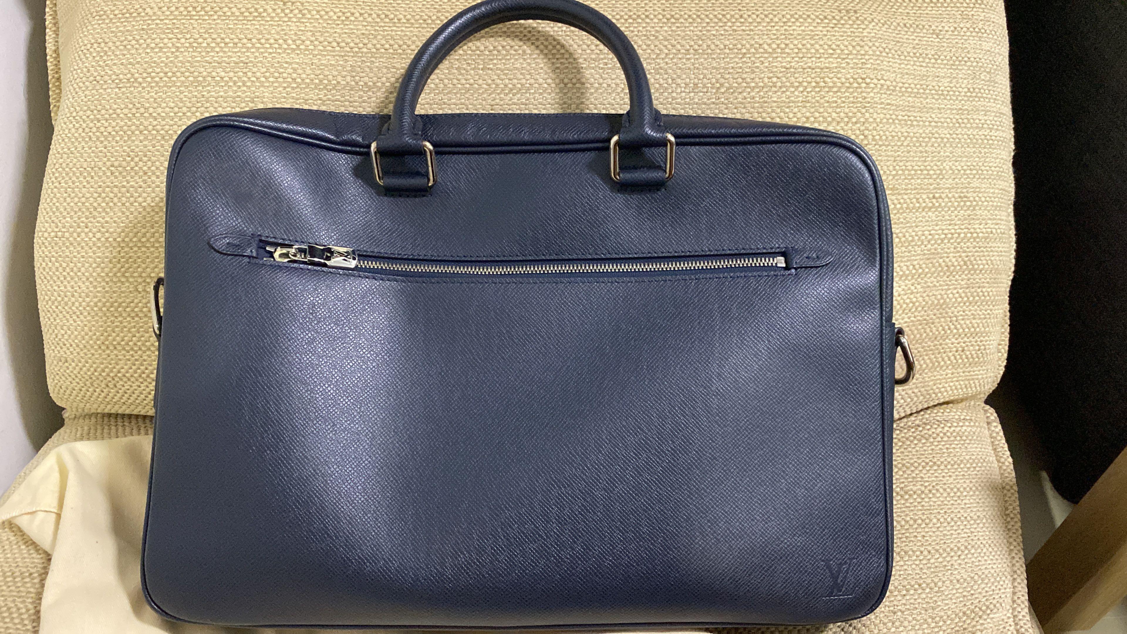 Louis Vuitton Green Taiga President Classeur Attach Hard Trunk Briefcase  1lv62