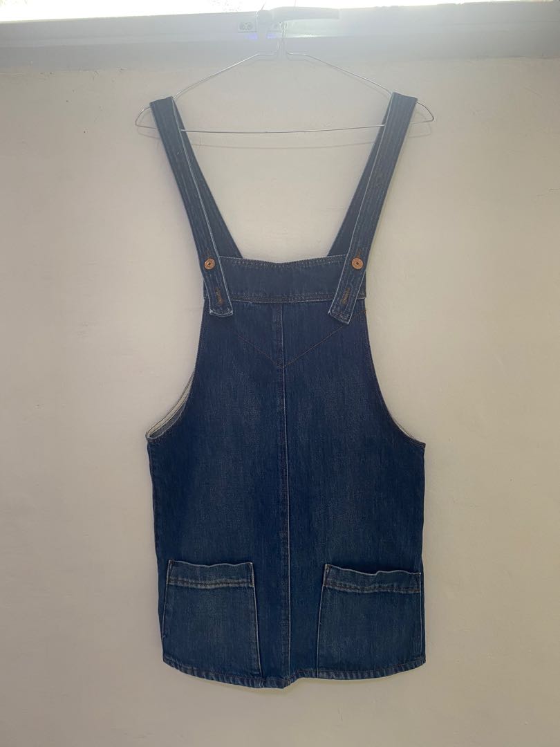 Mango jeans dress overall, Fesyen 