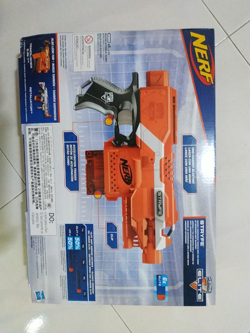Nerf Stryfe (Category: Action & Battle Toys) located in Johor Bahru. Submitted by ntech (Listing ID 1136493205, Image 2). Description: brand new in box.