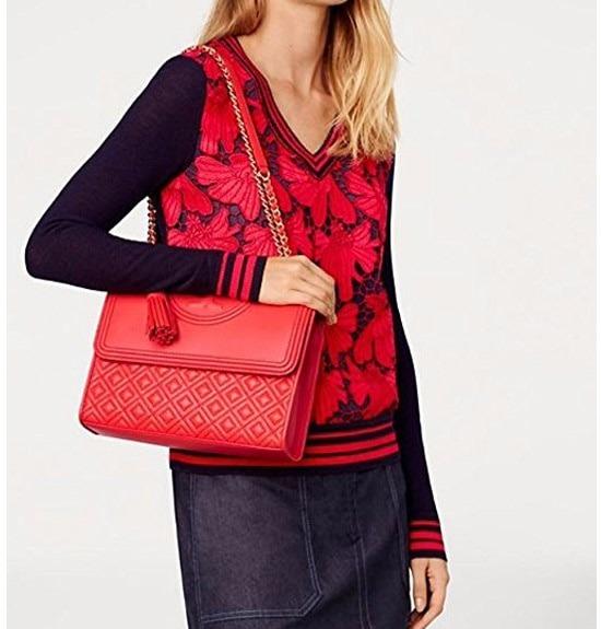 Tory burch shop fleming bag red