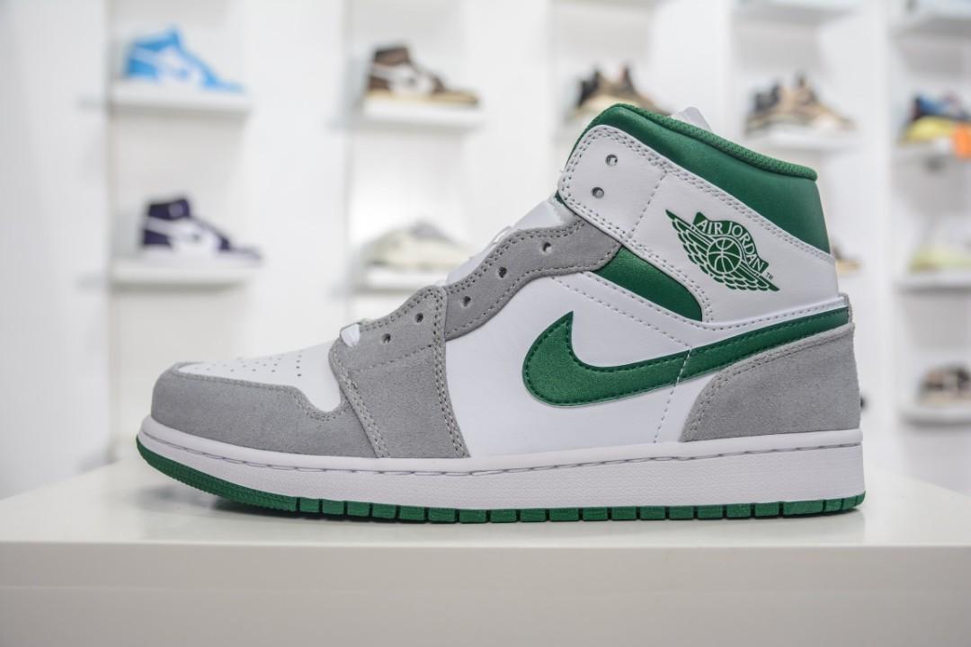 Jordan 1 grey and green online