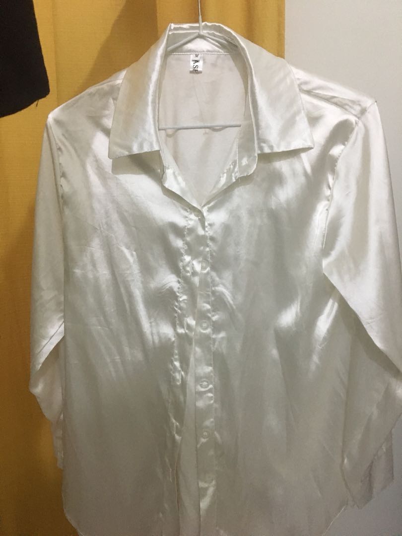 Off white sales satin shirt