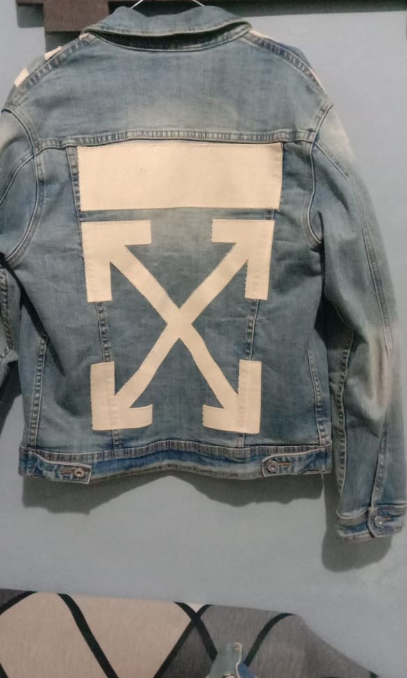 Jaket denim on sale off white