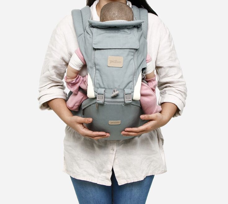 PICOLO 6WAY MESH PANEL HIP SEAT BABY CARRIER BLUE, Babies & Kids