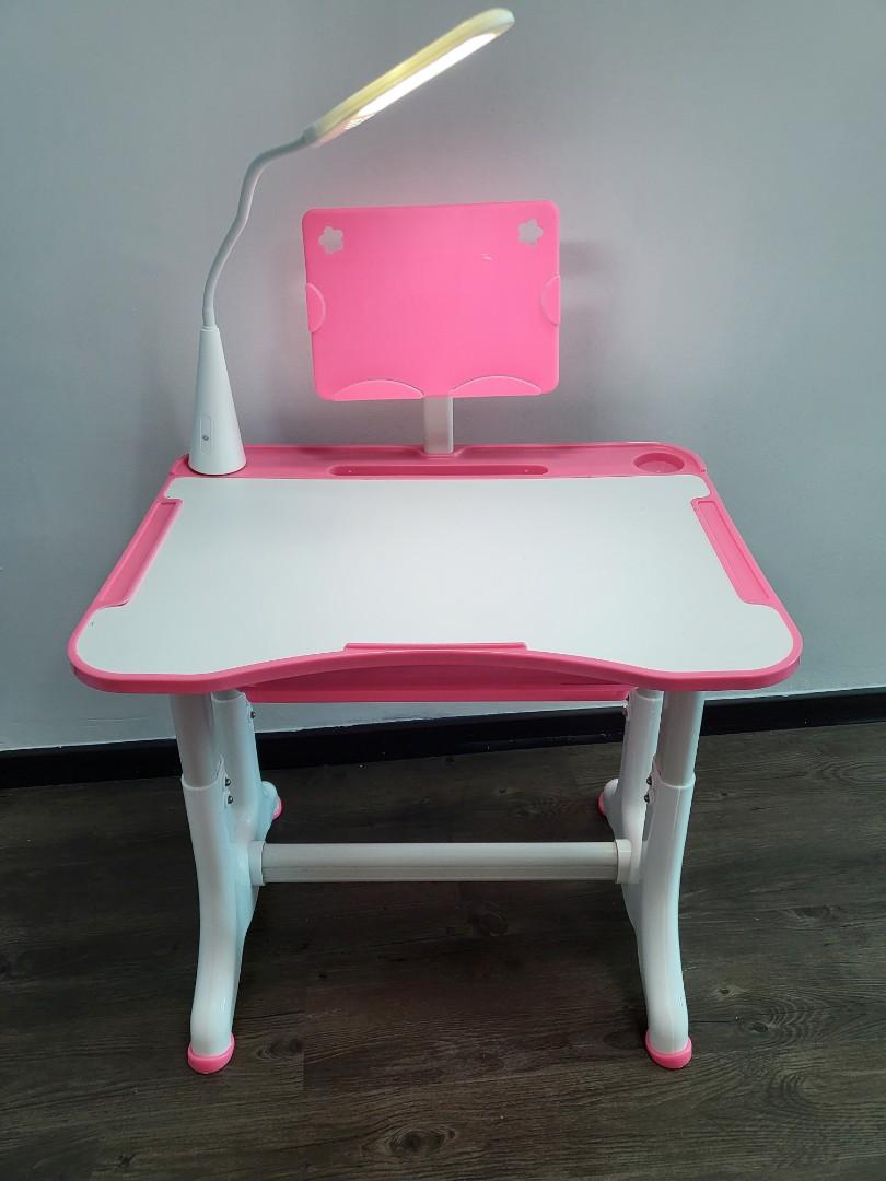 Pink Study Table set for children (Table and Chair), Furniture & Home ...