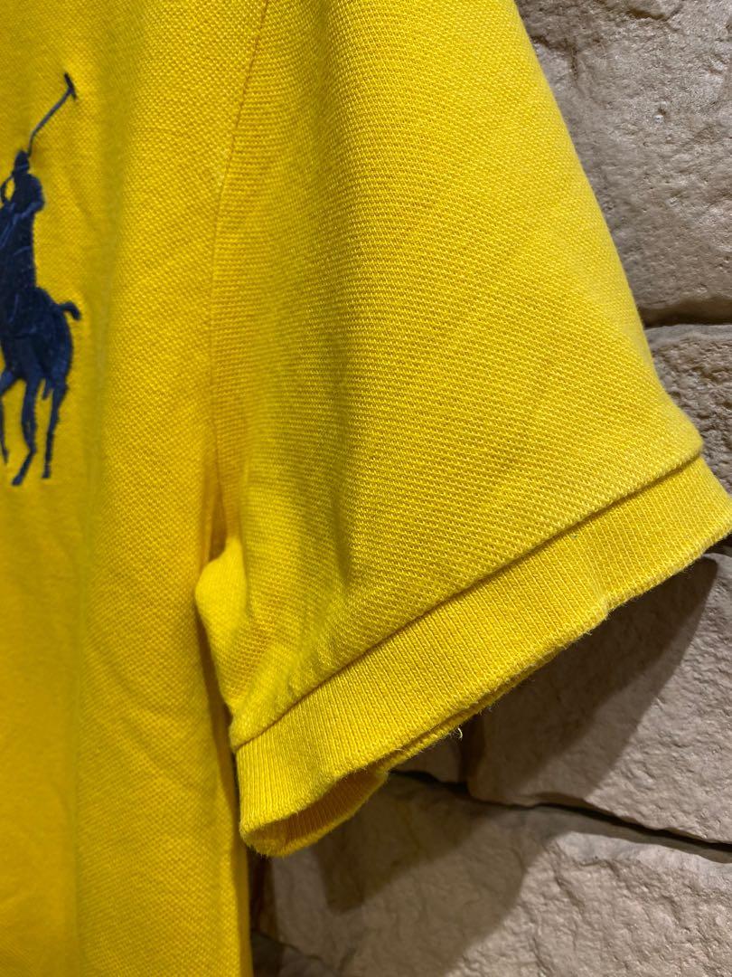 近全新Polo Ralph Lauren 限量男款復古亮黃色大馬短袖上衣, 他的時尚