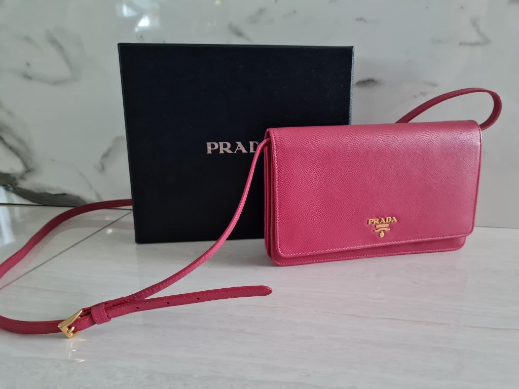 SOLD* Prada Portafoglio Tracolla Clutch/Wallet  Prada clutch, Wallet on a  chain, Prada wallet