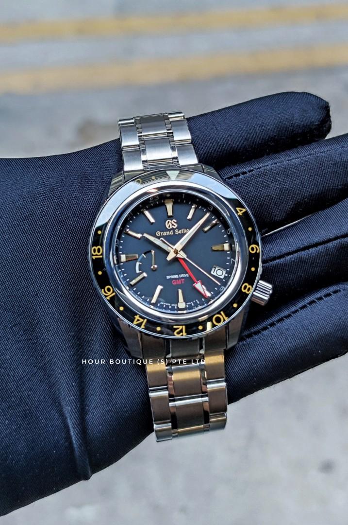 READY STOCK * Grand Seiko Titanium Spring Drive GMT Mens Watch SBGE215,  Luxury, Watches on Carousell