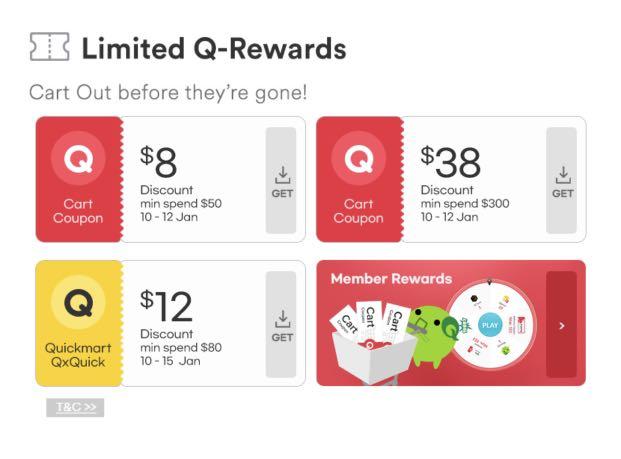 Qoo10 Cart Coupon $8/$38 (10-12 Jan), Tickets & Vouchers ...