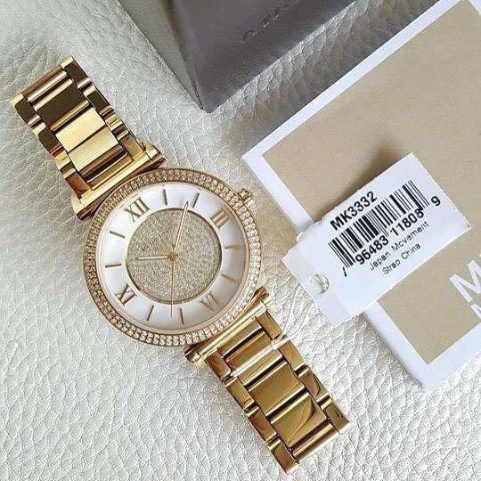 READY STOCK ORIGINAL MICHAEL KORS CATLIN MOTHER OF PEARL DIAL