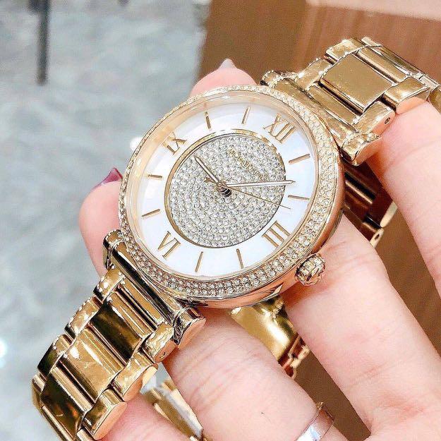 READY STOCK ORIGINAL MICHAEL KORS CATLIN MOTHER OF PEARL DIAL