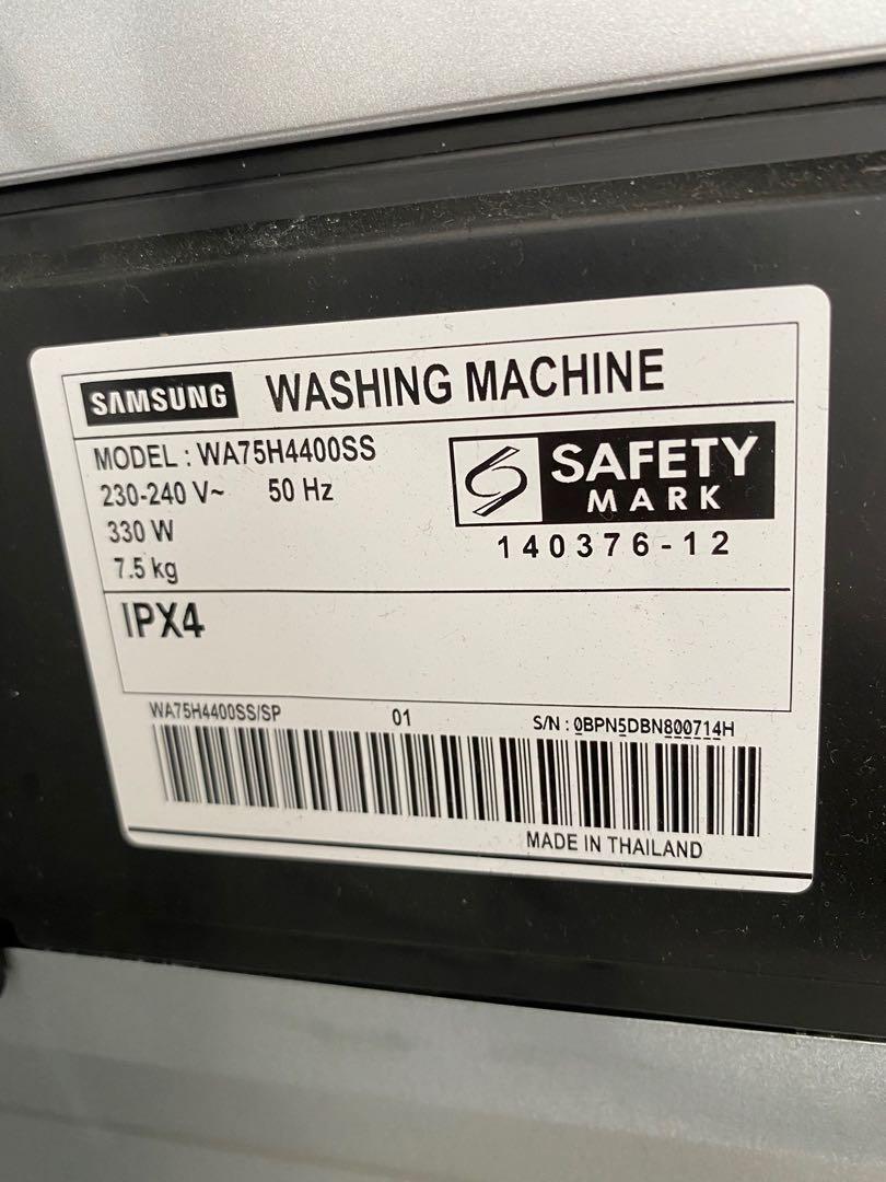 samsung washing machine 7.5KG, TV & Home Appliances, Washing ...