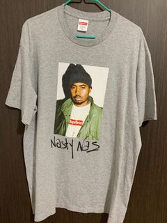 Size M Supreme x Nas Tee Heather Grey 