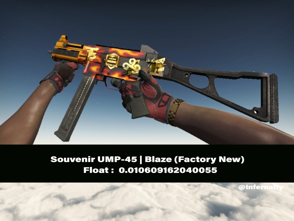 Souvenir UMP-45 Blaze FN CSGO SKINS KNIVES, Video Gaming, Gaming ...