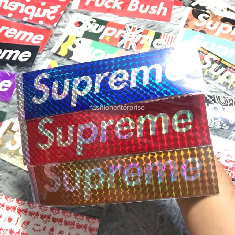 Supreme hologram box logo sticker outlet