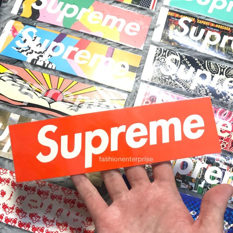 Supreme FW19 San Francisco Orange Box Logo Sticker, Men's Fashion