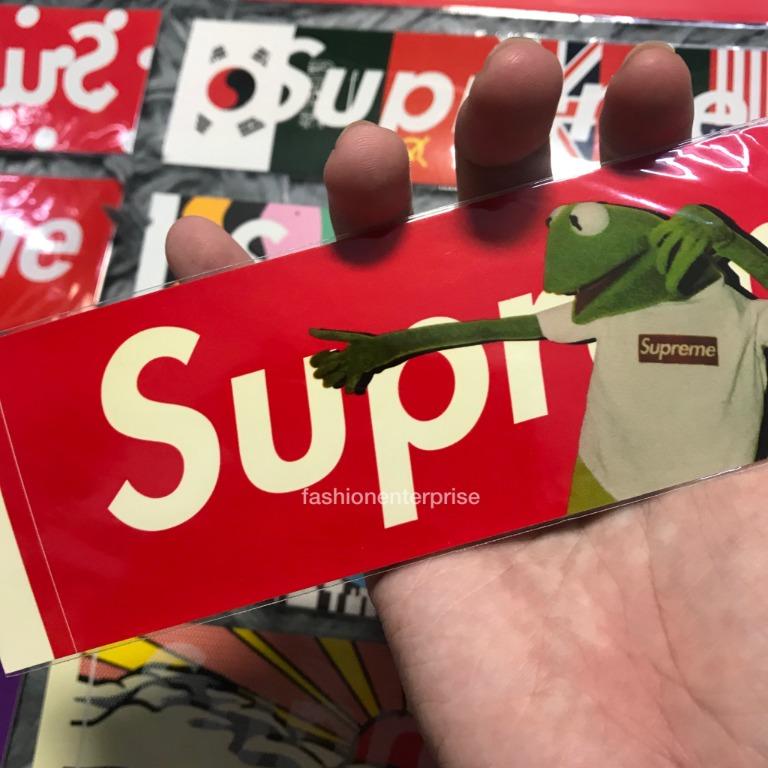 Supreme SS08 Kermit Box Logo Sticker Men s Fashion Watches