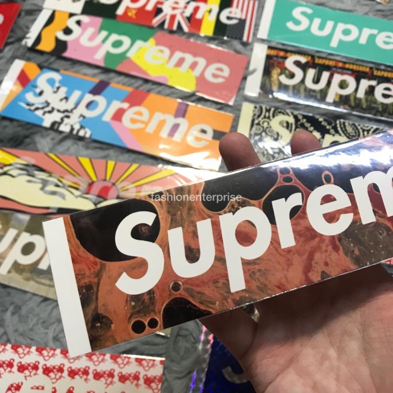 Supreme blood and semen sticker top