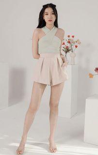 Thestylesoiree Stevie Highwaist Shorts in Sand