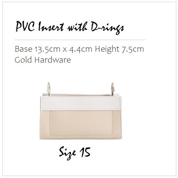 TOILETRY POUCH Size 15, 19 and 26 Insert with D-rings Chain Sling Leather  Strap Convert to sling shoulder waist belt bag