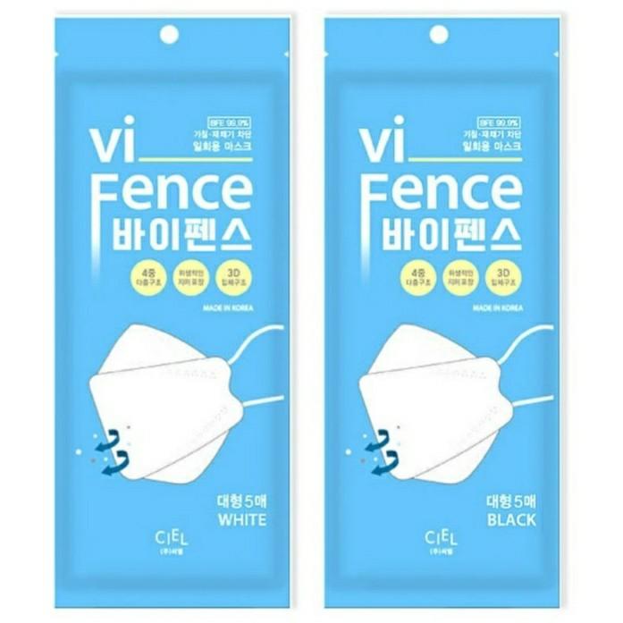 Vifence 10 50pcs Made in Korea BFE 99.9 3D MB Filter 4ply