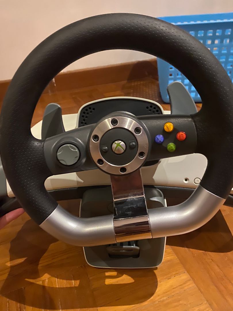 Xbox Steering wheel w pedal, Video Gaming, Video Game Consoles, Xbox on
