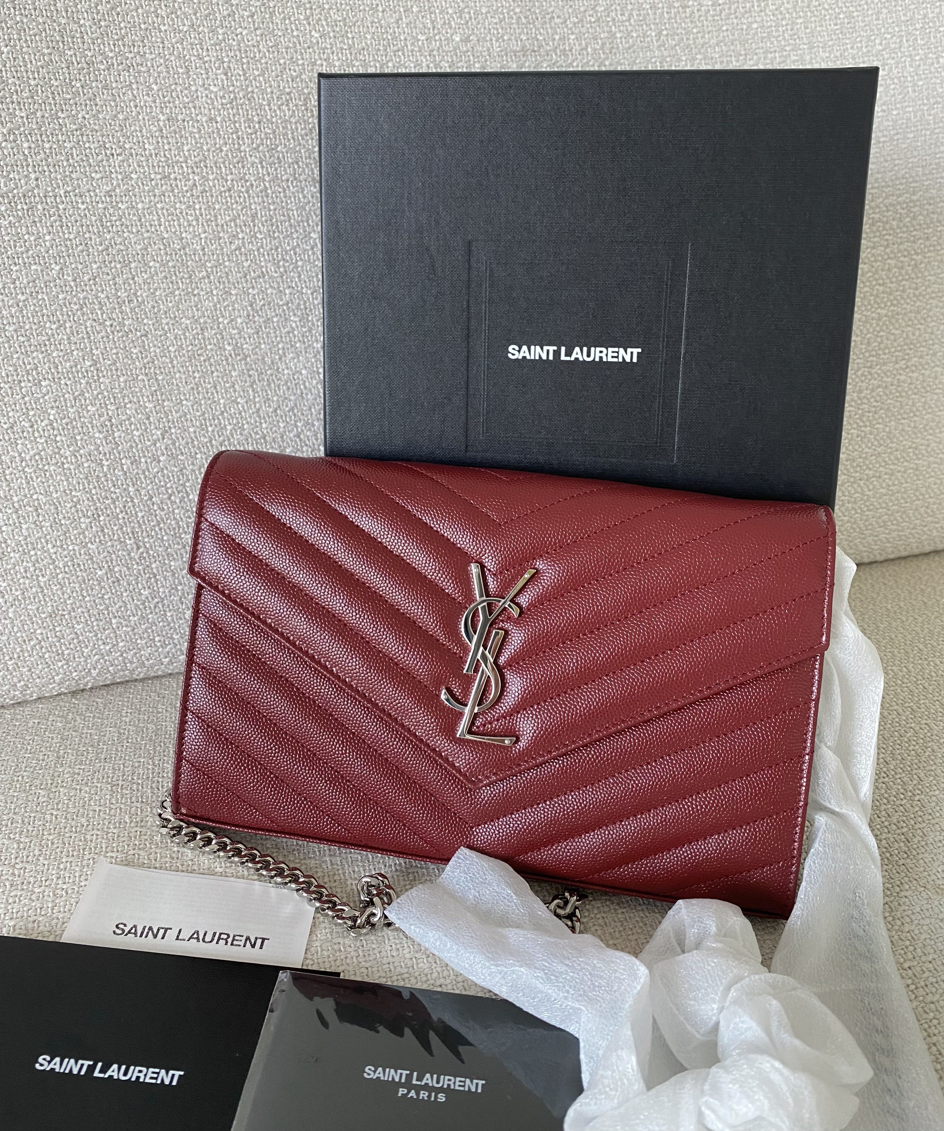 YSL Saint Laurent Dark Beige Large WOC Sling Bag 100% AUTHENTIC+BRAND NEW!  #377828