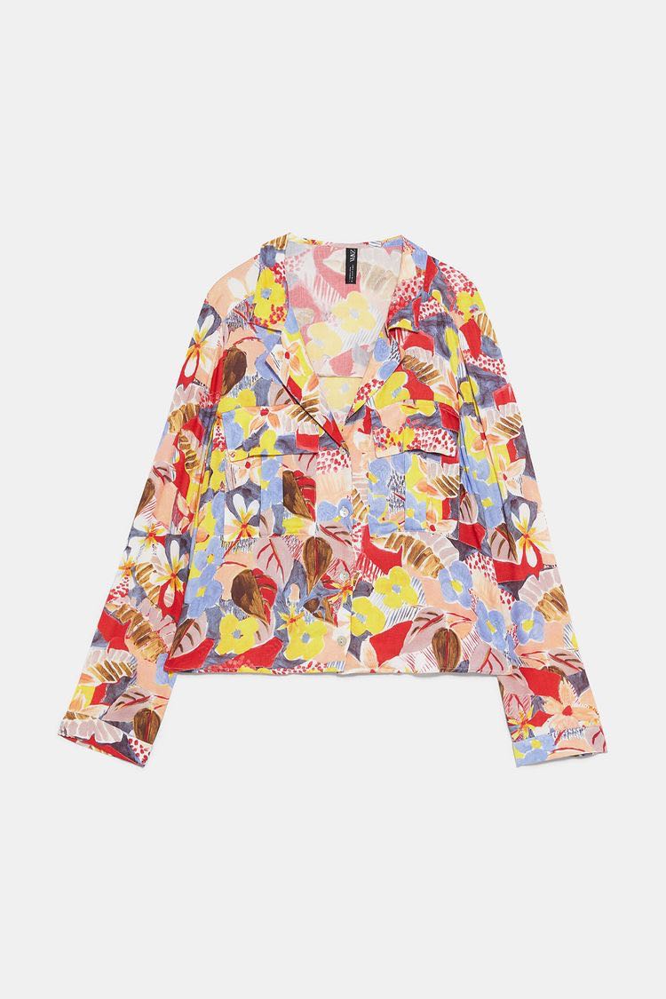 ZARA pocket shirt, Fesyen Wanita 