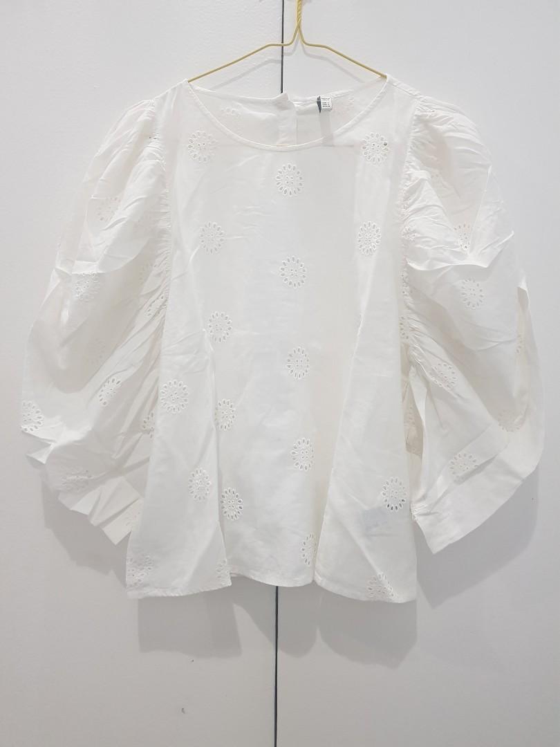 Zara White Blouse, Fesyen Wanita 