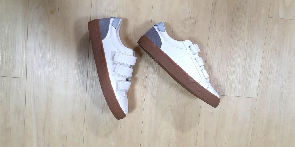 Zara White Velcro Sneakers Men s Fashion Footwear Sneakers on