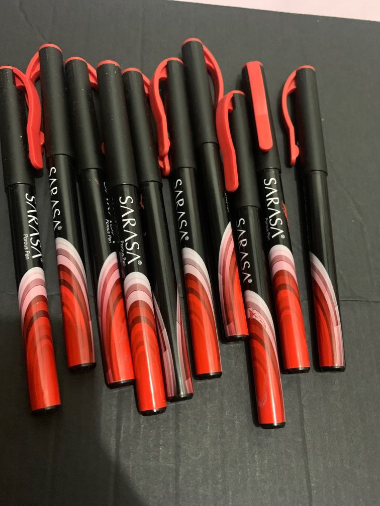 Zebra Sarasa Porous Pen ( Red Ink) Per Piece, Hobbies & Toys