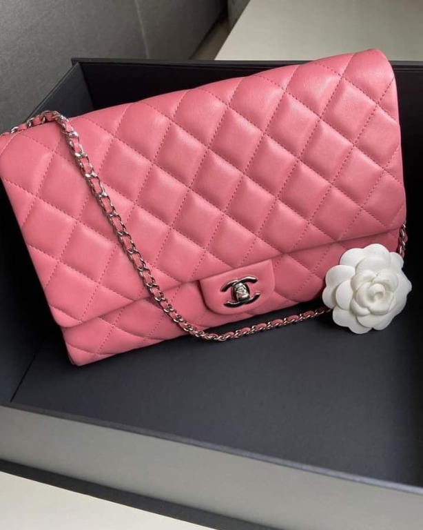 100% Authentic Chanel Timeless Clutch Pink on Chain SHW Series 16xxxxxx ...