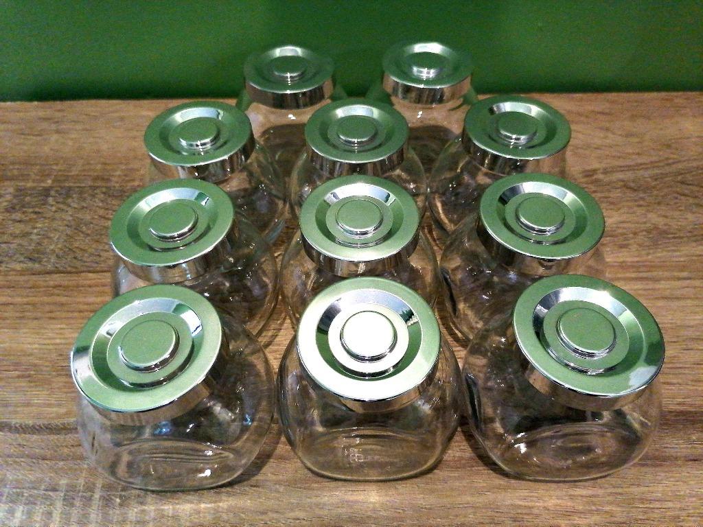 11 Spice Rack Glass Bottles Botol Kaca Rempah, Furniture & Home